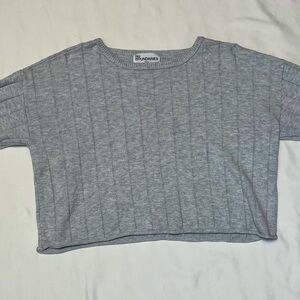 No Boundaries Light Gray Knit Top